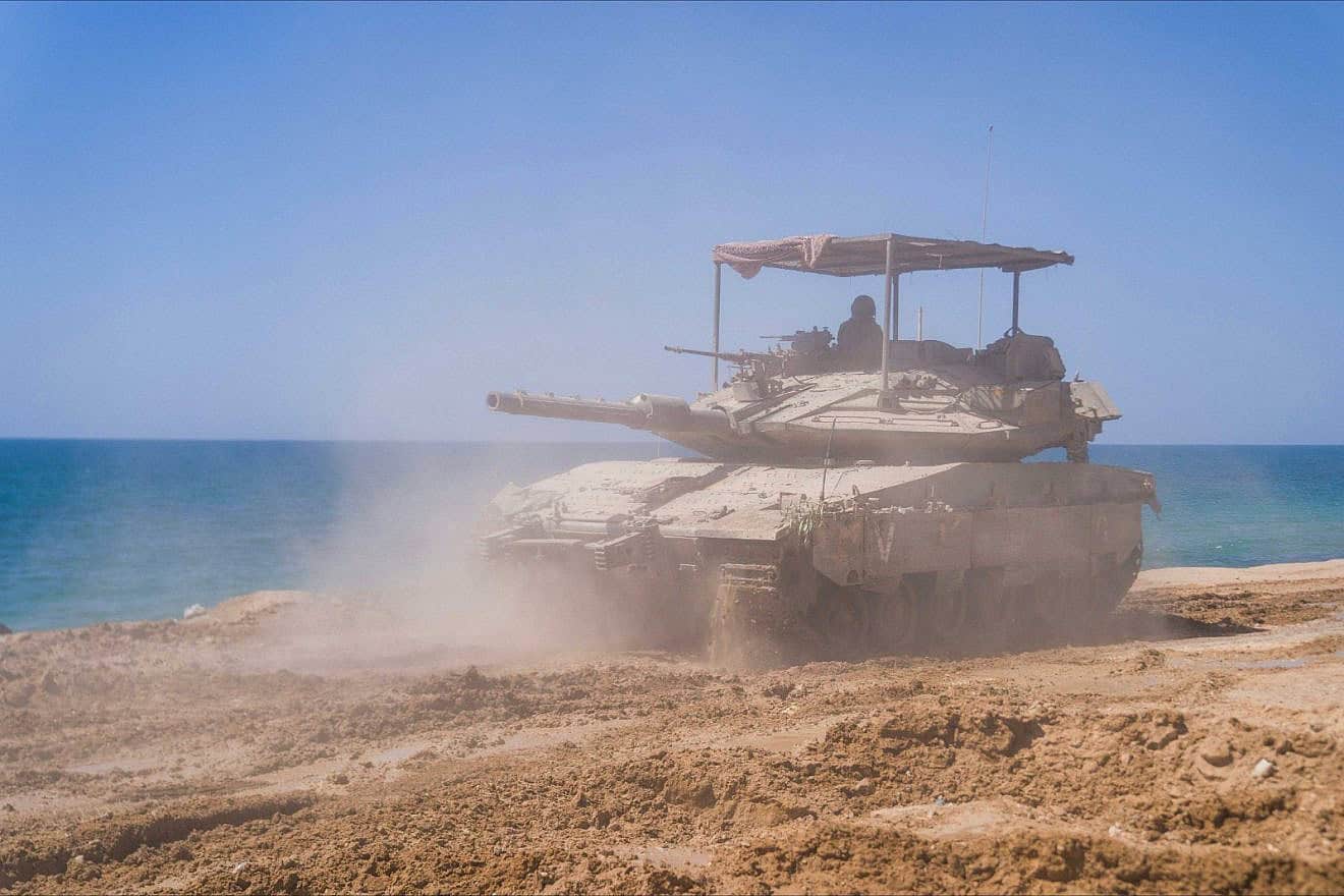 An Israeli tank during operational activity in Rafah, in the southern Gaza Strip, June 2024. Credit: IDF.