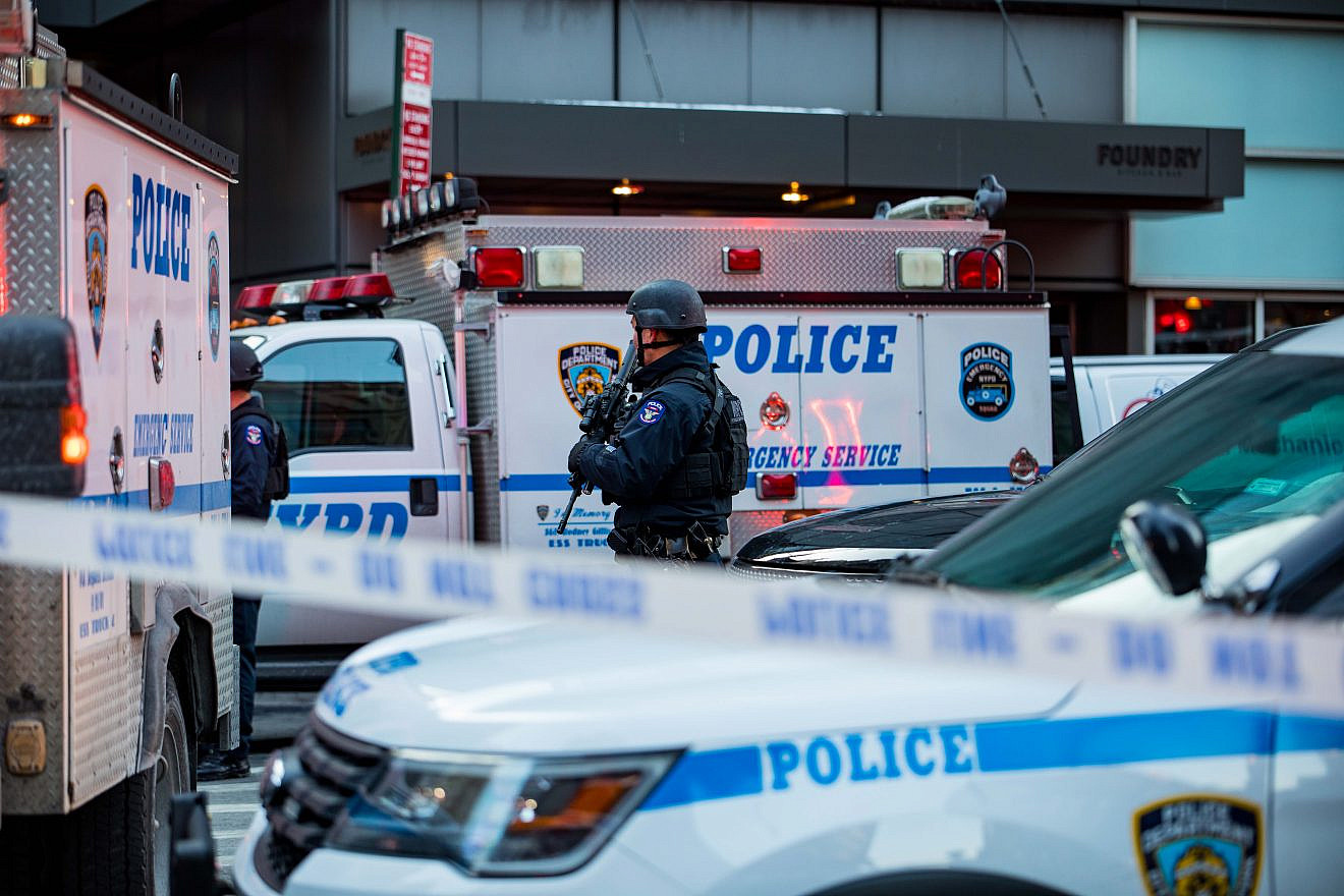 New York City Police Department vehicles outside the Port Authority Bus Terminal in New York, Dec. 11, 2017. Credit: Benjamin Kanter/Mayoral Photo Office.