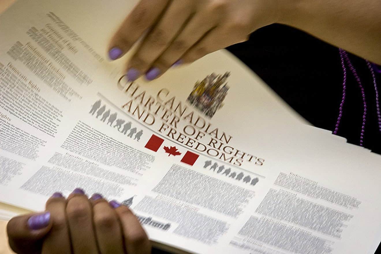 A copy of the Canadian Charter of Rights and Freedoms. Credit: Marc Lostracci/Flickr via Wikimedia Commons.