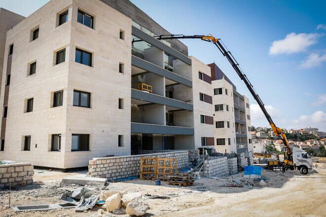 Construction in the Jewish community of Neve Daniel in Gush Etzion, Judea, June 18, 2023. Photo by Gershon Elinson/Flash90.
