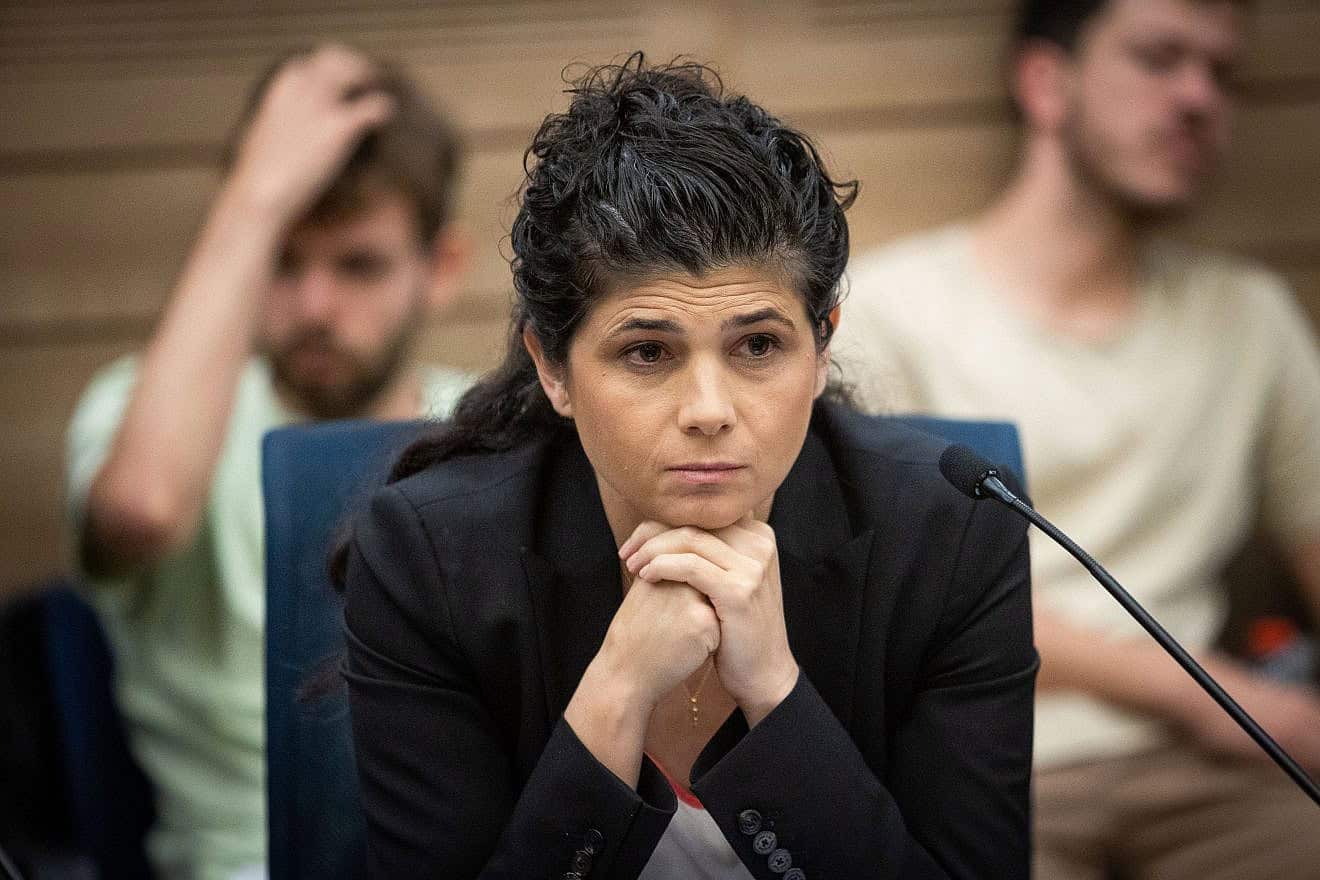 Knesset member Sharren Haskel attends a debate at the Knesset in Jerusalem, June 28, 2023. Photo by Oren Ben Hakoon/Flash90.