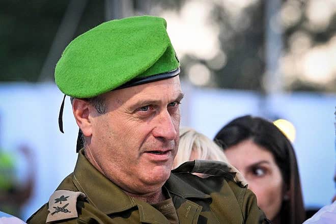Maj. Gen. Yehuda Fox at the Jerusalem Day ceremony at Ammunition Hill in the city on June 5, 2024. Photo by Arie Leib Abrams/Flash90.