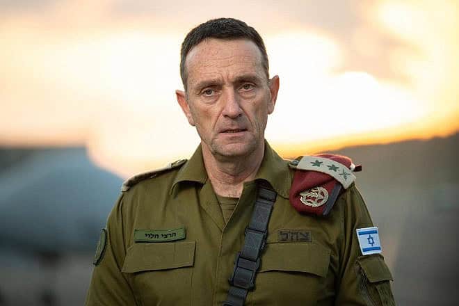 IDF Chief of Staff Lt. Gen. Herzi Halevi holds a press conference at the Palmachim Airbase south of Tel Aviv on July 14, 2024. Credit: IDF.