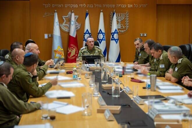 IDF Chief of Staff Lt. Gen. Herzi Halevi holds a situational assessment with commanders on July 28, 2024. Credit: IDF.
