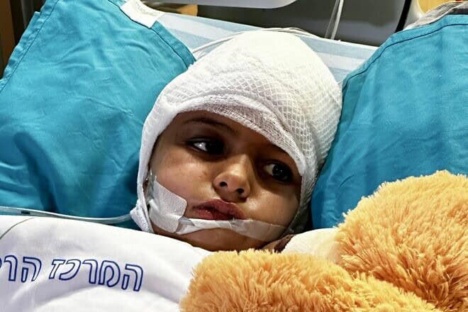 Amina Alhasoni, 7, was critically wounded in Iran's April 13 missile attack on the Jewish state. Credit: Courtesy.