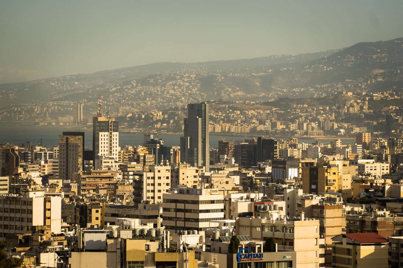 The Beirut skyline, Dec. 3, 2021. Photo by Contigo/Getty Images.