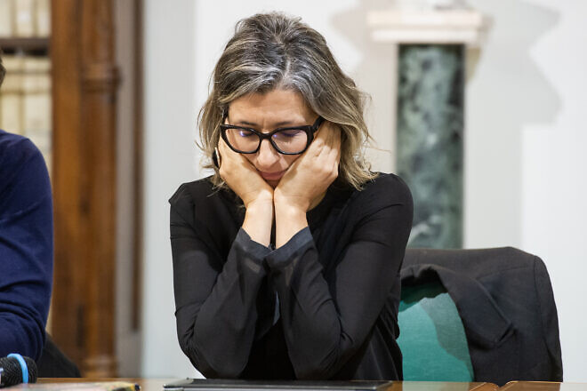 Francesca Albanese attends the presentation of her book, "J'Accuse," on Jan. 3, 2024 in Ariano Irpino, Italy. Photo by Ivan Romano/Getty Images.