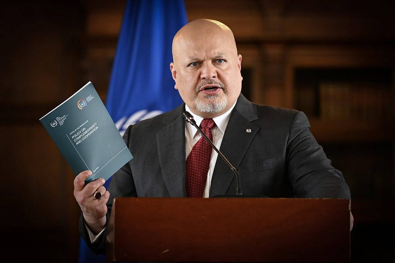 ICC Prosecutor Karim Khan speaks during a press conference at the San Carlos Palace in Bogota, on April 25, 2024. Photo by Luis Acosta/AFP via Getty Images.