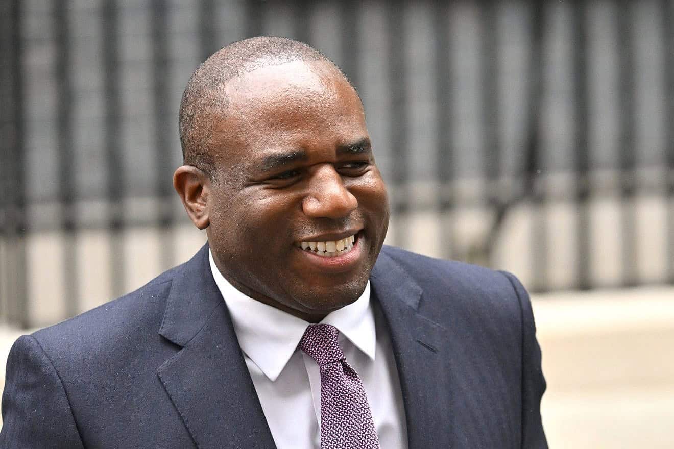 British Foreign Secretary David Lammy leaves 10 Downing Street following the Labour Party's landslide election victory on July 5, 2024. Photo by Leon Neal/Getty Images.