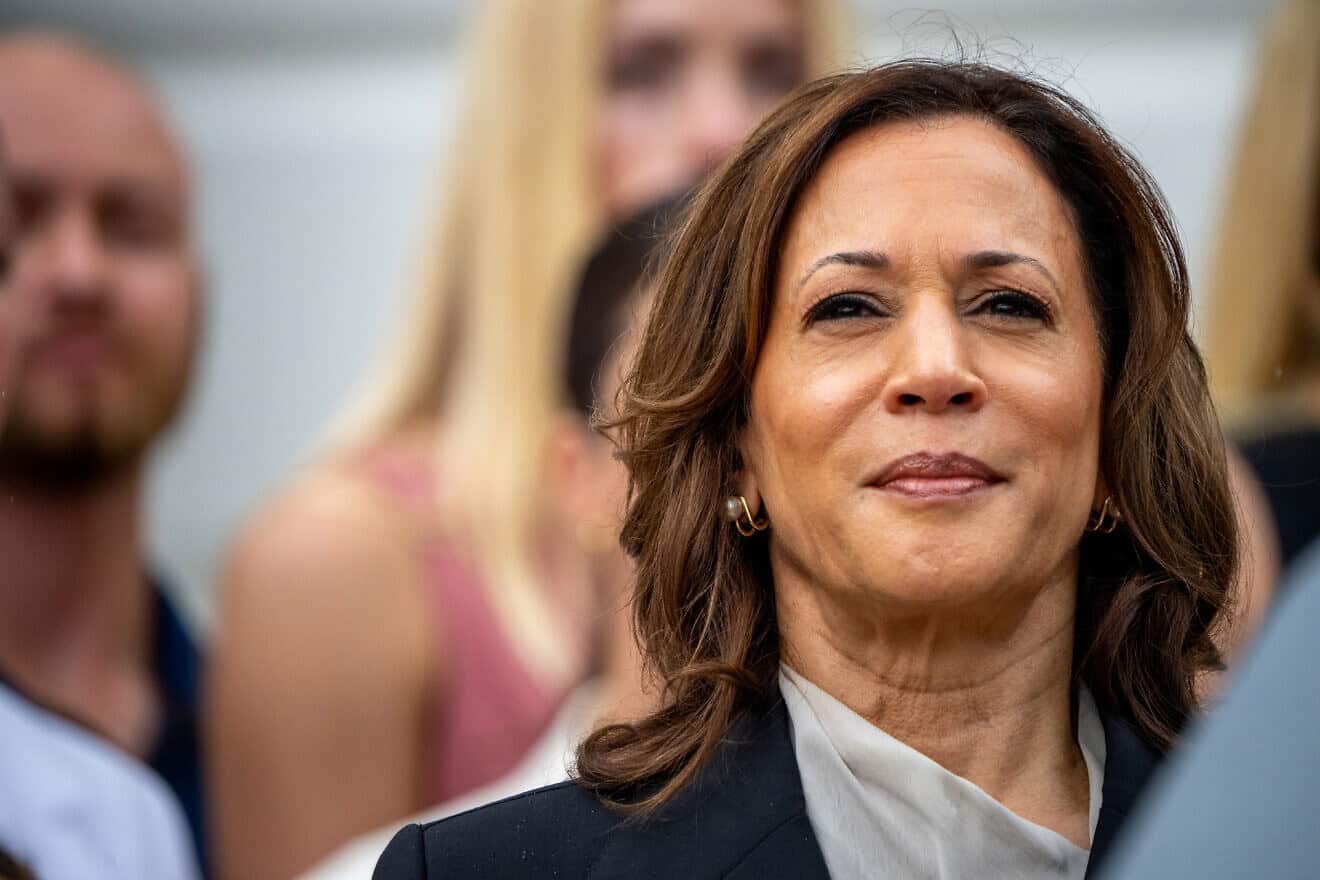 U.S. Vice President Kamala Harris attends an NCAA championship teams celebration on the South Lawn of the White House on July 22, 2024 in Washington, D.C. Photo by Andrew Harnik/Getty Images.