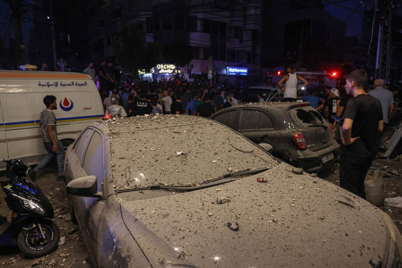 Damage following an Israeli strike in Dahiyeh, a Hezbollah stronghold in southern Beirut, July 30, 2024. Photo by Anwar Amro/AFP via Getty Images.