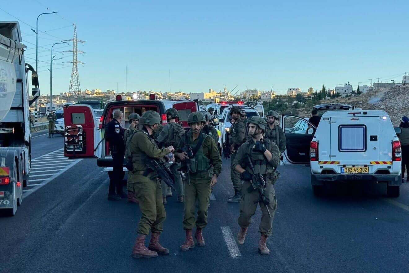 An Israeli was seriously wounded in a combined terror shooting and stabbing near Kiryat Arba in Judea, July 31, 2024. Credit: Israel Defense Forces.