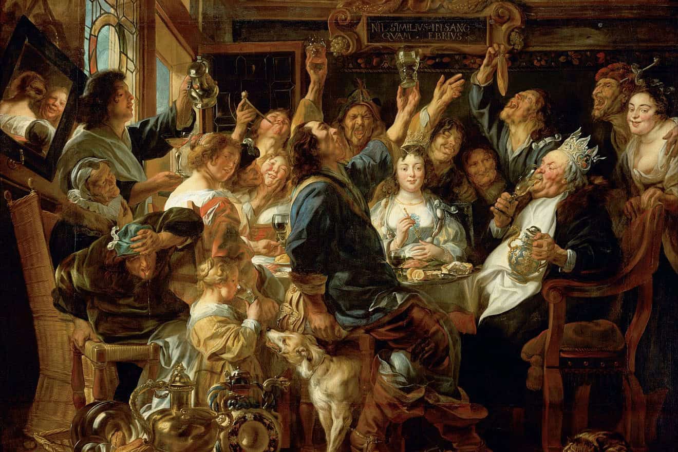 “The Feast of the Bean King,” oil on canvas painting by Jacob (“Jacques”) Jordaens, between 1640 and 1645. Credit: Collection of Archduke Leopold Wilhelm at the Kunsthistorisches Museum in Vienna via Wikimedia Commons.