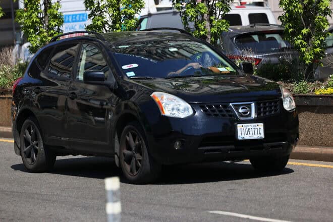 A Lyft car drives on Park Avenue South in Manhattan, April 21, 2023. Photo by Michael M. Santiago/Getty Images.