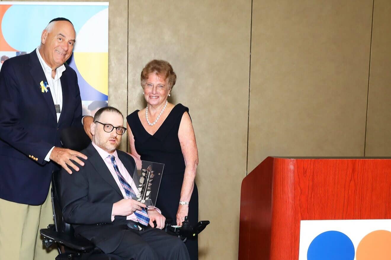 Jerry and Eileen Lieberman, and their son Jason, at the Matan 2024 spring event. Credit: Douglas Gorenstein/Courtesy of Matan.
