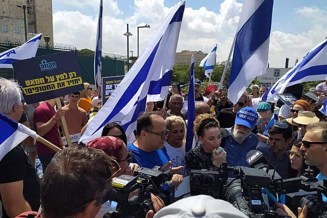 Israelis call for increased military pressure on Hamas, in Jerusalem in 2023. Photo: The Tikva Forum.