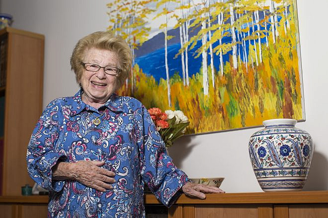 Dr. Ruth Westheimer, an American sex therapist, media personality and author, in Jerusalem, June 22, 2016. Photo by Yonatan Sindel/Flash90.