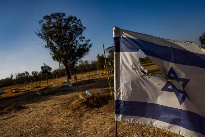 The site of the Nova music festival massacre in southern Israel, June 9, 2024. Photo by Chaim Goldberg/Flash90.