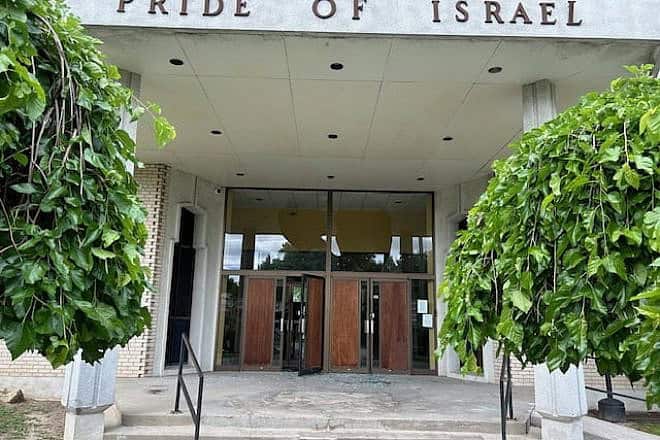 The Pride of Israel Synagogue in Toronto, Canada, suffered damage after attacked by vandals on June 30, 2024. Courtesy: B'nai Brith Canada.