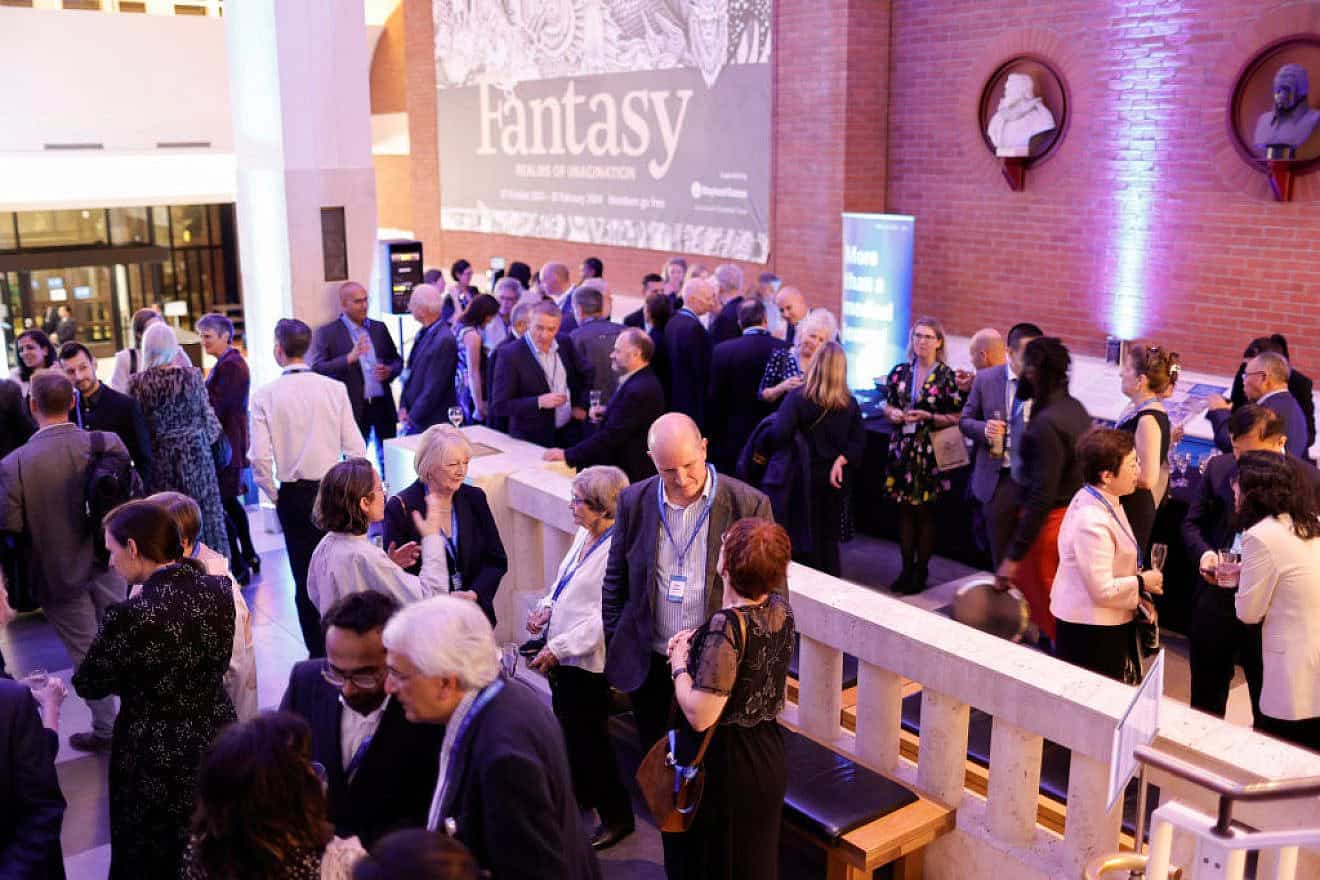 Guests attend ‘The Lancet's 200th Anniversary Reception at The British Library in London, Oct. 19, 2023. Photo by John Phillips/Getty Images for Elsevier Limited.