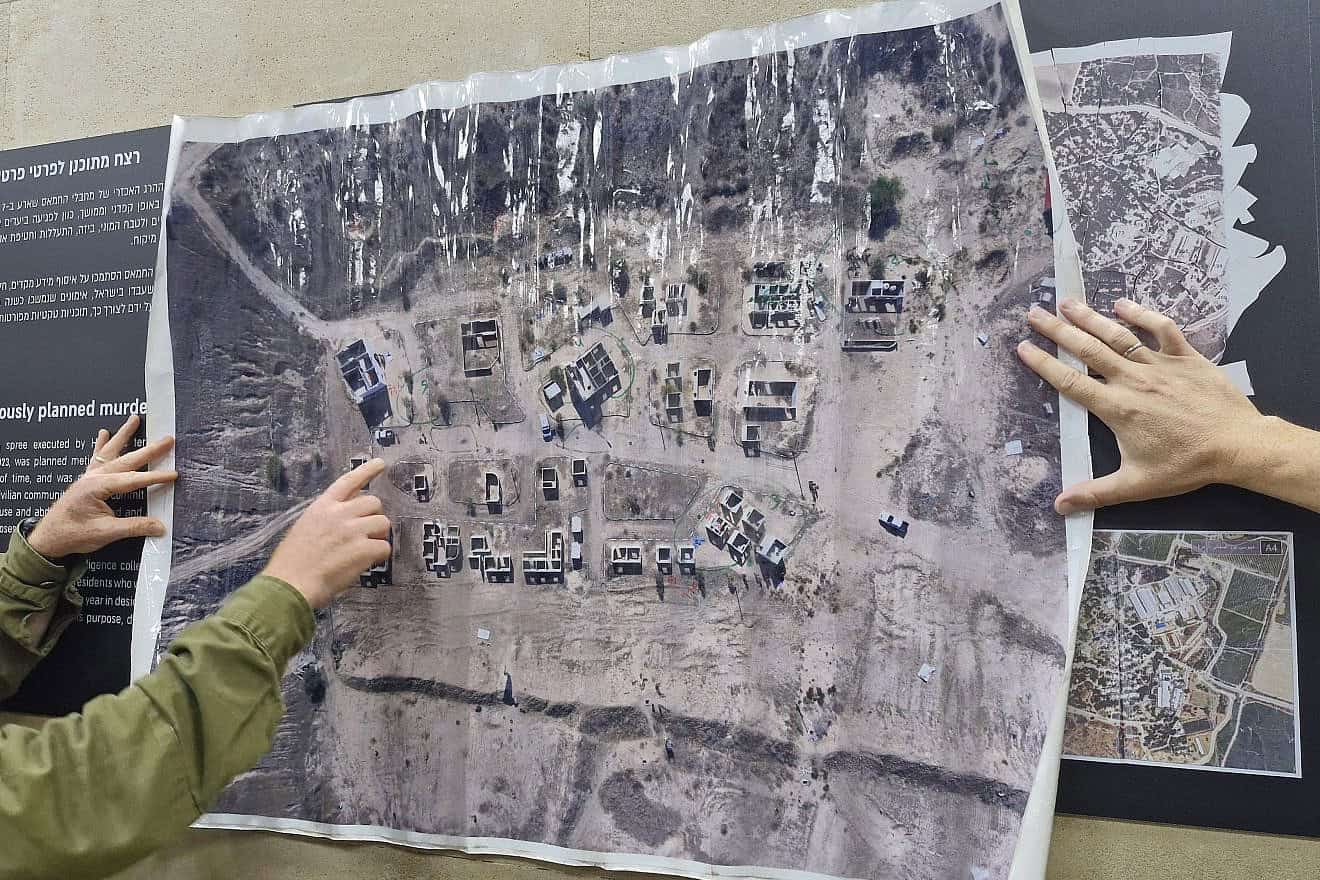 A detailed map of a Hamas training camp. Credit: Documenting Israel.