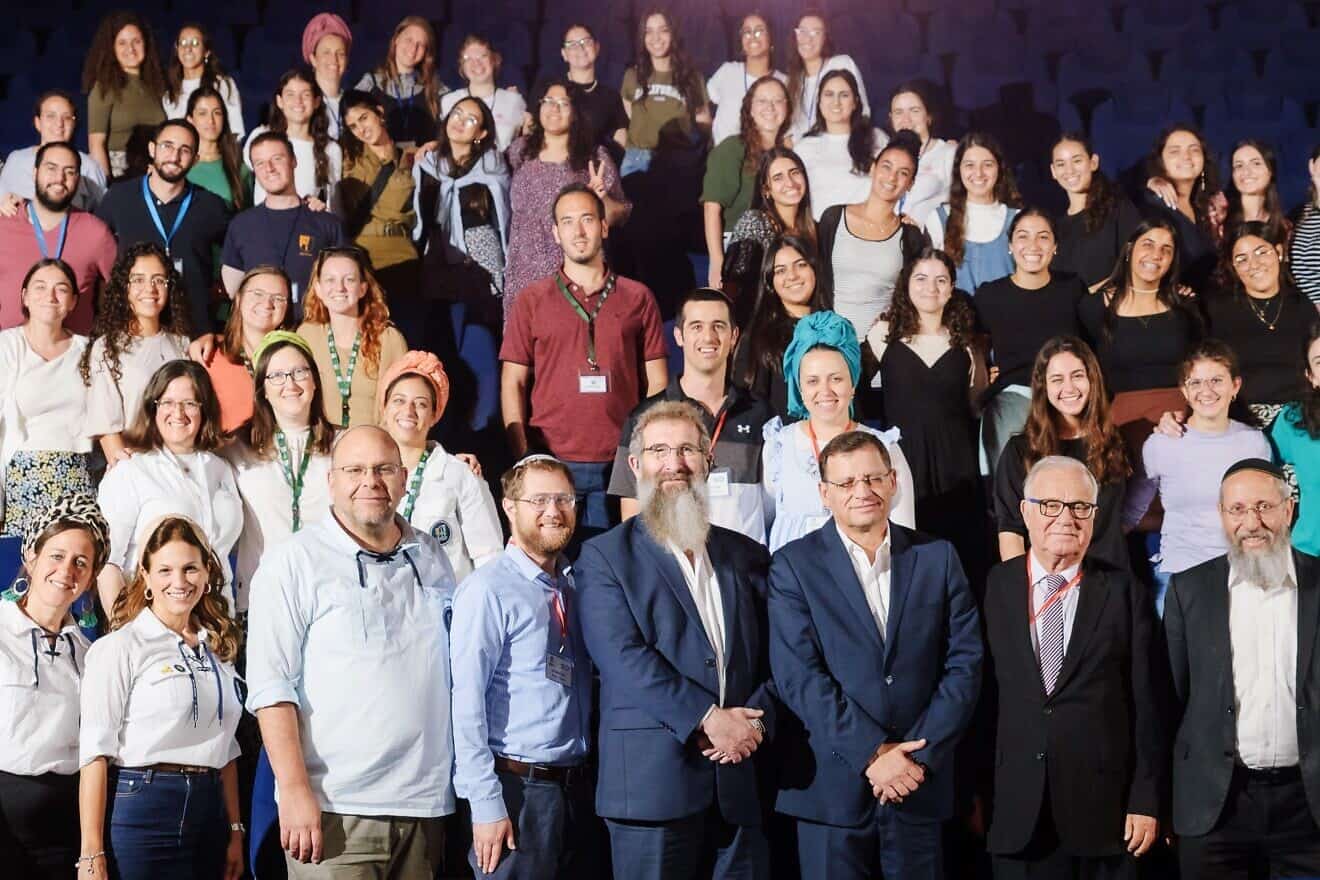 World Mizrachi Shlichim at an event in Jerusalem before departing for Jewish communities worldwide, July 11, 2024. Photo by David Stein.
