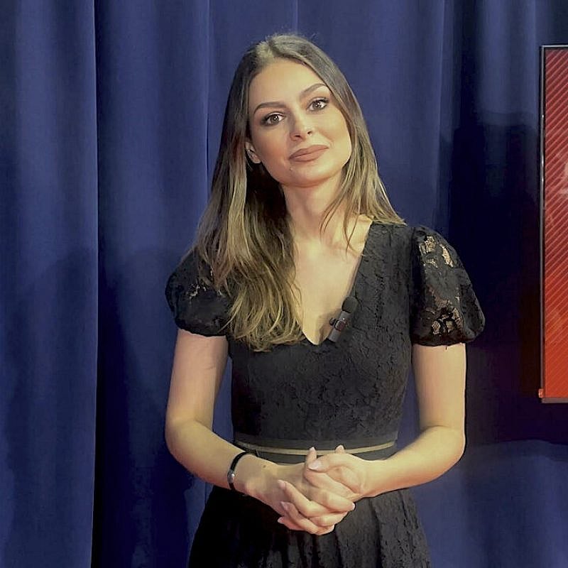 Elizabeth Pipko, spokeswoman for the Republican National Committee, at the Republican National Convention in Milwaukee on July 18, 2024. Photo by Mike Wagenheim.