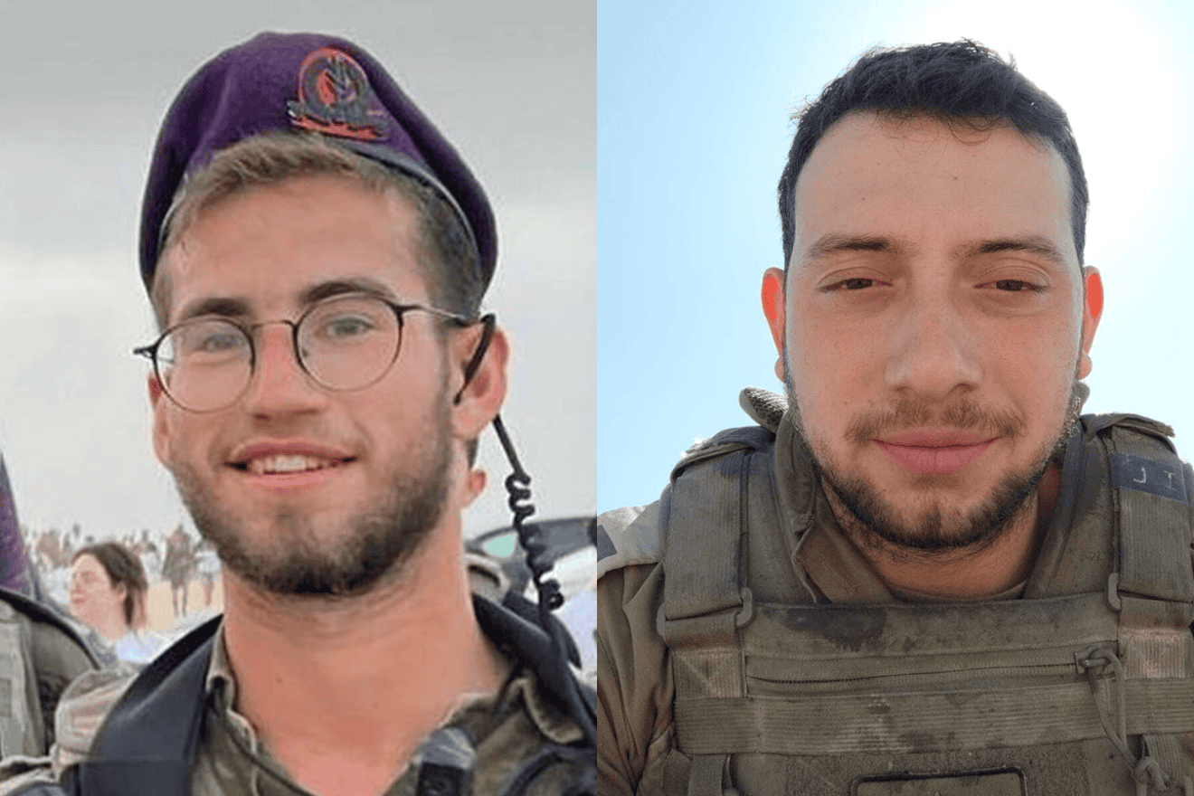 Slain Israel Defense Forces soldiers Capt. Roy Miller (left) and Capt. Elay Elisha Lugasi. Credit: IDF.