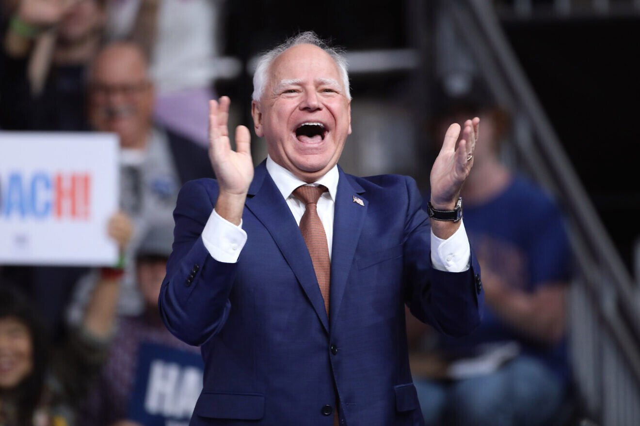 Minnesota Gov. Tim Walz speaks at a campaign rally for U.S. Vice President Kamala Harris at Desert Diamond Arena in Glendale, Ariz., on Aug. 9, 2024. Credit: Gage Skidmore/Creative Commons.