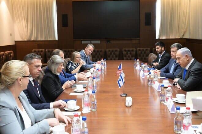 A congressional delegation met with Israeli Prime Minister Benjamin Netanyahu in Jerusalem on Aug. 26, 2024, before traveling the next day to the Druze village of Majdal Shams in northern Israel, the site of a rocket attack that killed 12 children on July 27, 2024. Credit: Prime Minister's Office.