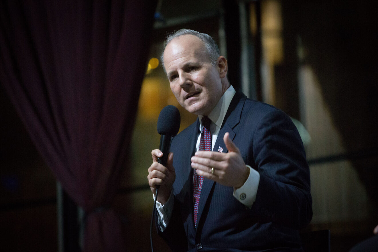 Elan Carr, U.S. special envoy to monitor and combat antisemitism, speaks at an event in Tel Aviv on Dec. 17, 2019. Photo by Miriam Alster/Flash90.