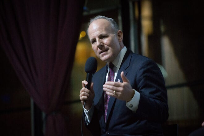 Elan Carr, U.S. special envoy to monitor and combat antisemitism, speaks at an event in Tel Aviv on Dec. 17, 2019. Photo by Miriam Alster/Flash90.