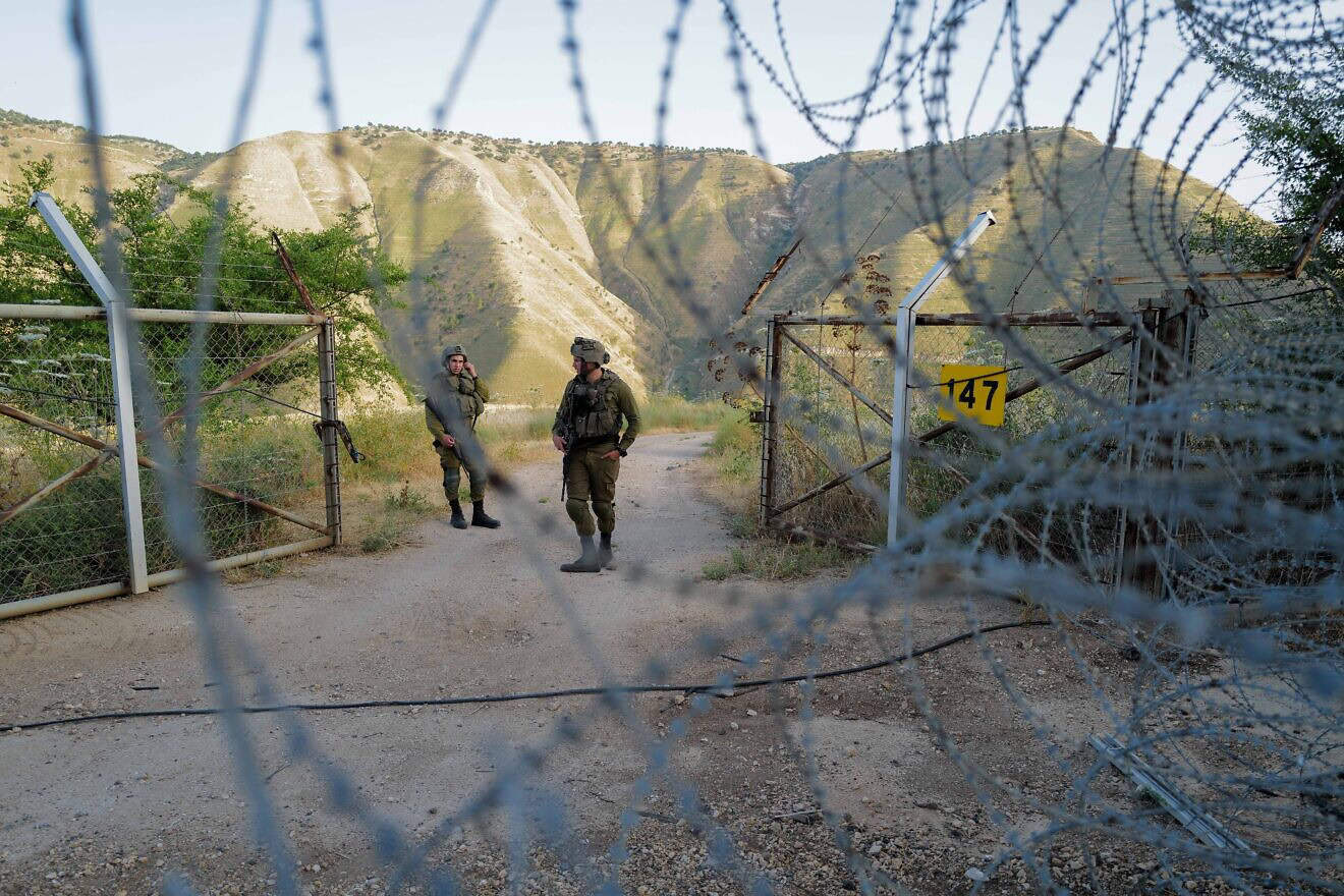 IDF soldiers patrol in the tripoint border between Israel, Syria and Jordan, May 12, 2022. Photo by Michael Giladi/Flash90.