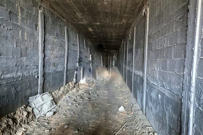 A tunnel discovered by Israel Defense Forces troops under the Philadelphi Corridor on Gaza's border with Egypt, Aug. 4, 2024. Credit: IDF.