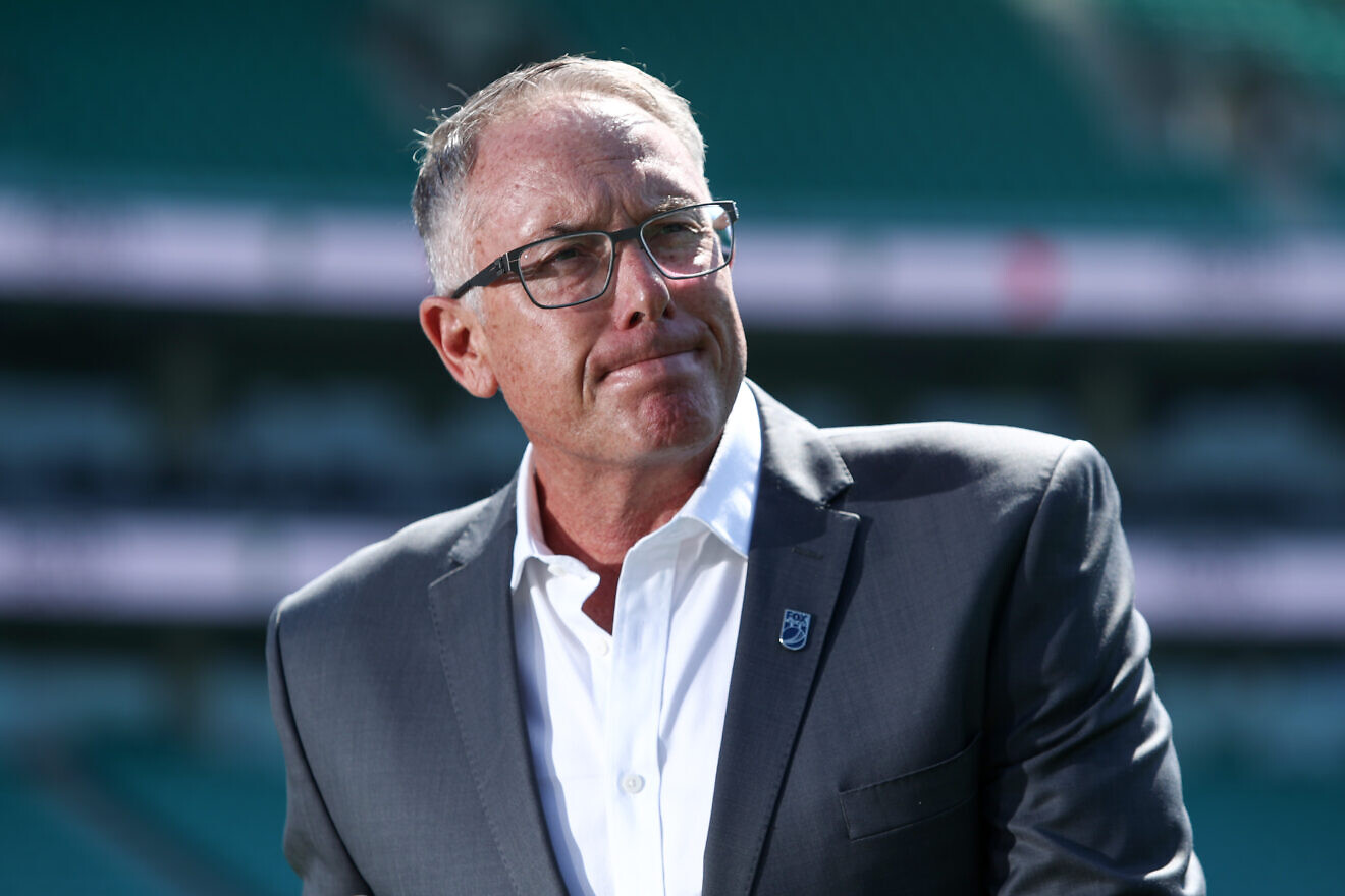 Patrick Delany, CEO of Foxtel Group, speaks during a media opportunity at Sydney Cricket Ground on Jan. 3, 2023 in Sydney, Australia. Photo by Jason McCawley/Getty Images.