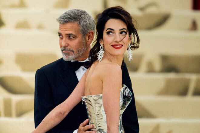 George Clooney and his wife Amal in New York City on May 7, 2018. Photo by Ray Tamarra/GC Images via Getty Images.