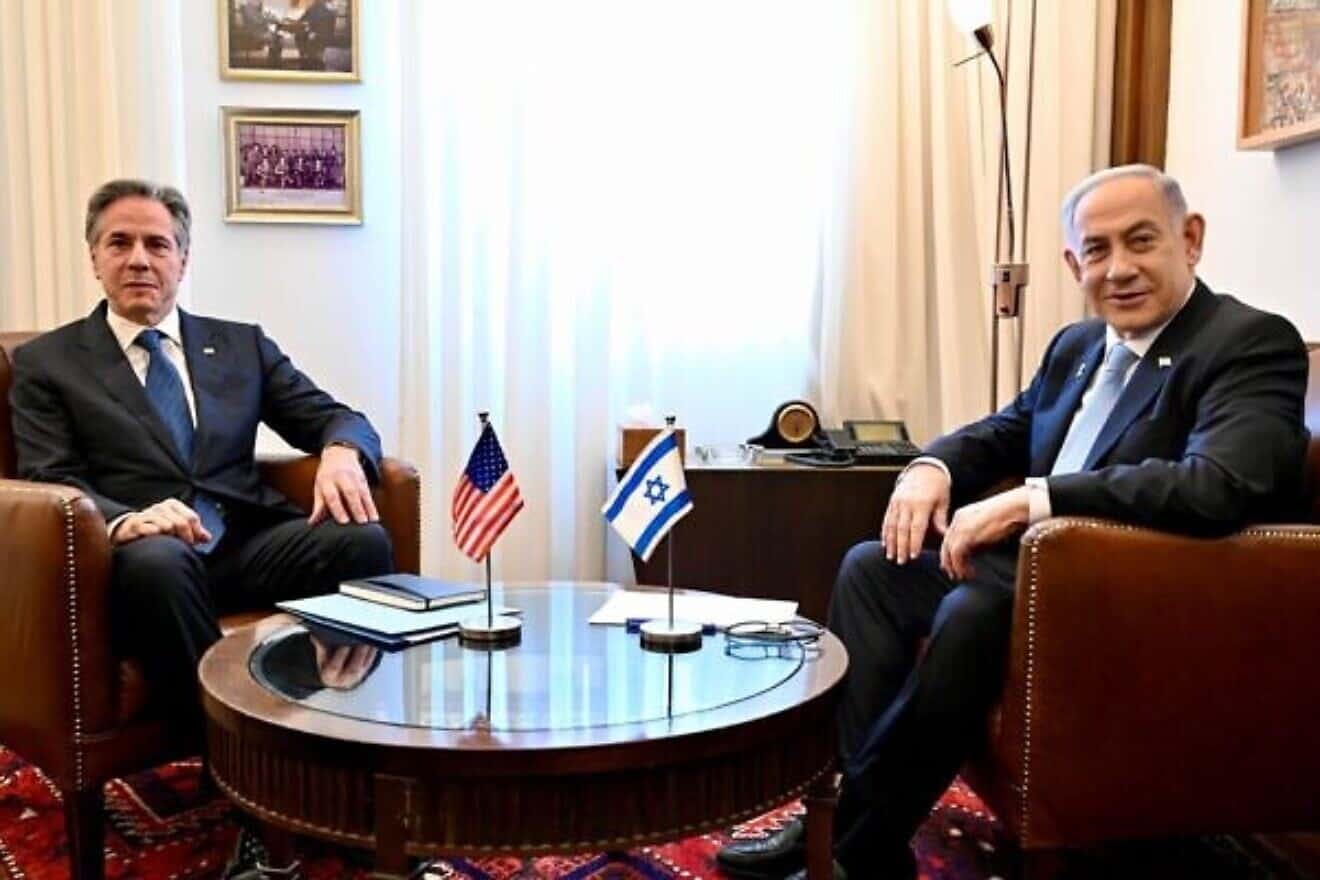 Secretary of State Antony Blinken meets with Prime Minister Benjamin Netanyahu in Jerusalem, Aug. 19, 2024. Photo by David Azagury/U.S. Embassy Jerusalem.