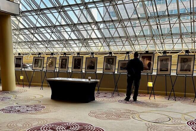 Photos of diplomats who rescued Jews during the World War II and the Holocaust were on display at the International Conference on Jewish Genealogy in Philadelphia, which took place from Aug. 18-22, 2024. Photo by Adam Bell.
