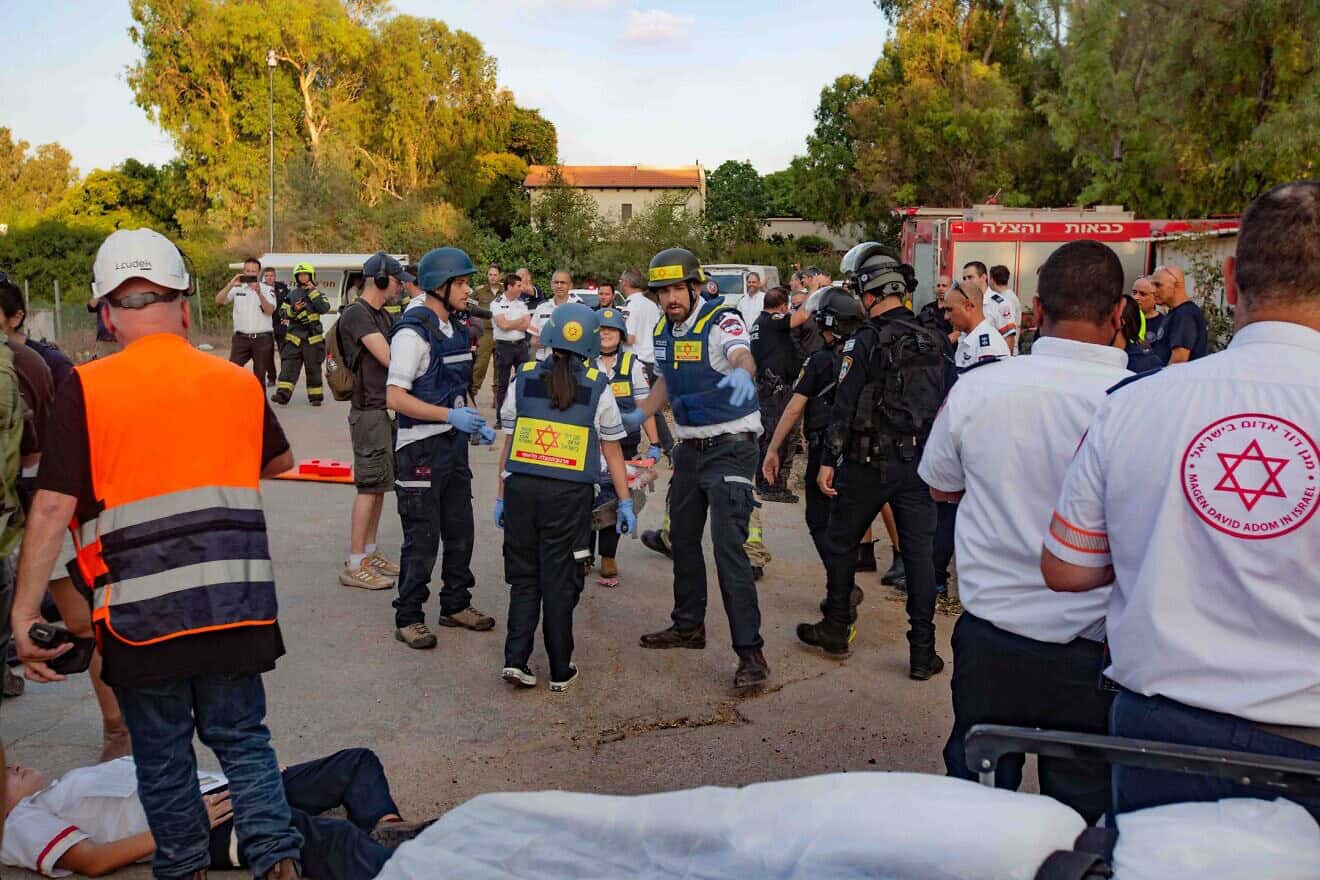 Numerous agencies and groups, including Magen David Adom, took part in three days of preparedness drills. Credit: Courtesy.