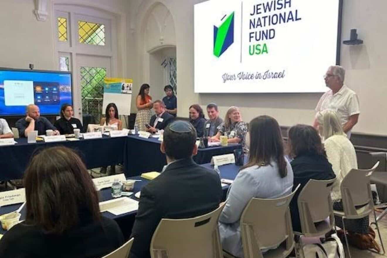 Representatives of 16 Jewish groups and student leaders gathered for a two-day summit on fighting Jew hate on campus. Credit: Courtesy of the Jewish National Fund-USA.