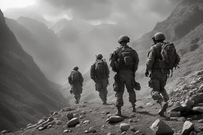 An illustrative image of American soldiers in Afghanistan. Source: DeepAI.