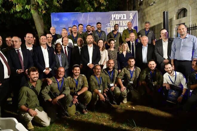 The Binyamin Regional Council held a tribute event in appreciation for the security coordinators of Binyamin towns, Aug. 27, 2024. Credit: Courtesy.