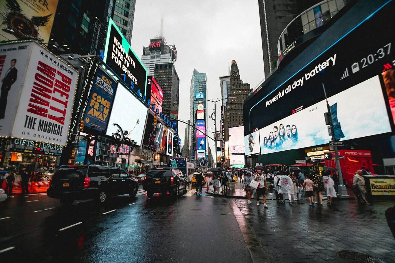 New York City’s Time Square, Sept. 18, 2018. Photo by Luis Dalvan/Pexels.