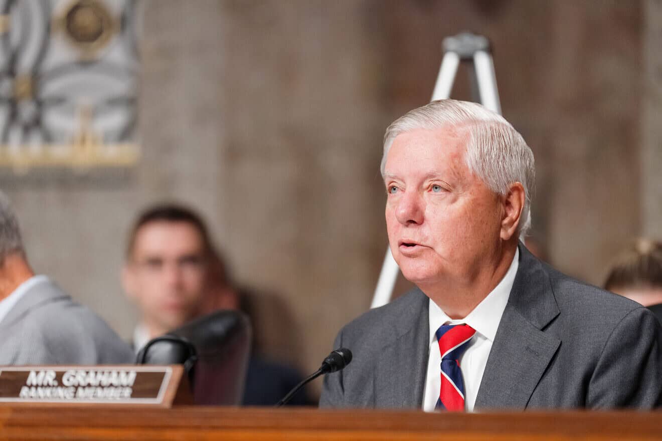 Sen. Lindsey Graham (R-S.C.) at a Judiciary Committee Hearing to examine stemming the tide of hate crimes in America, in Washington, Sept. 17, 2024. Credit: Daniel Rios/U.S. Senate.