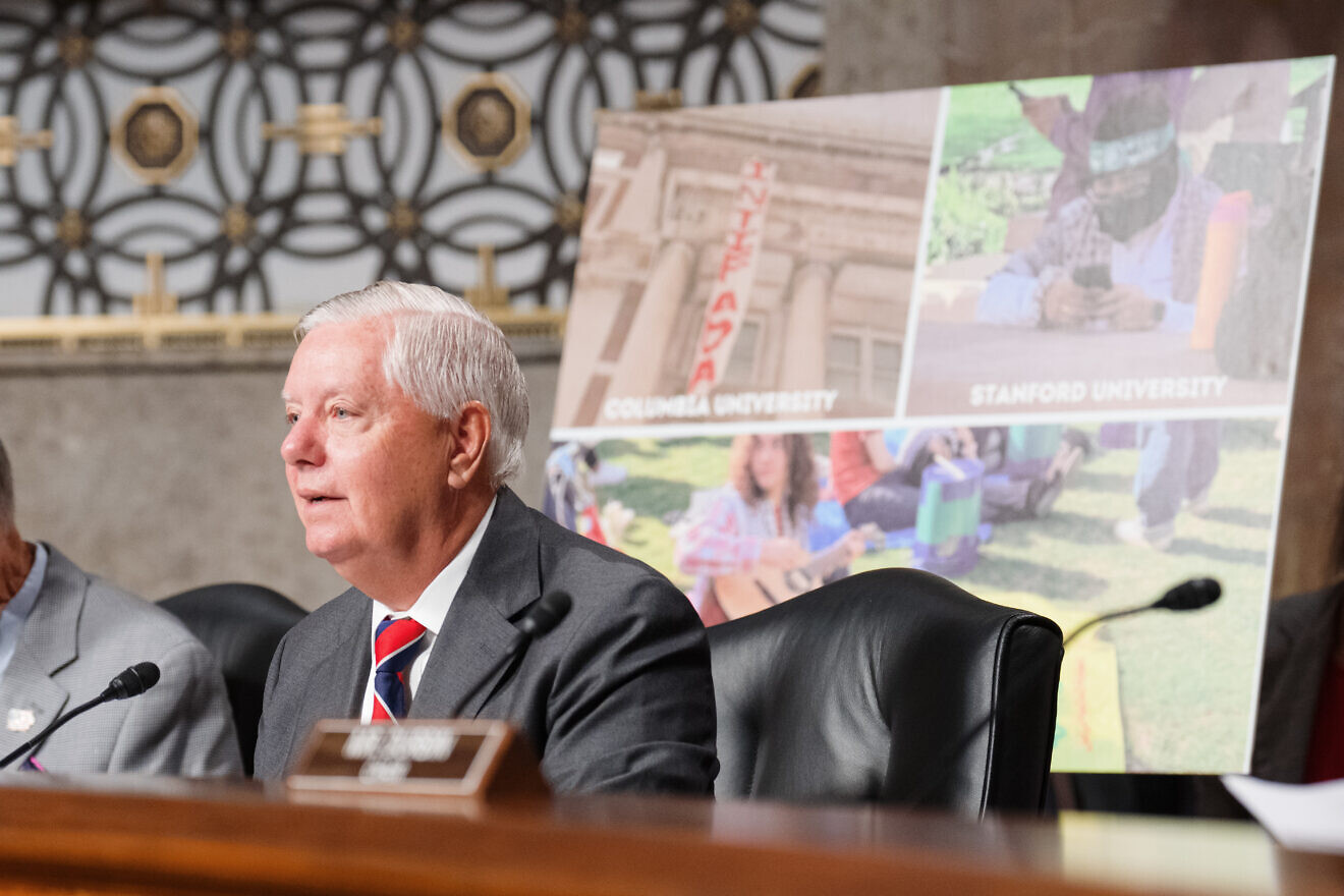Sen. Lindsey Graham (R-S.C.) at a Judiciary Committee Hearing to examine stemming the tide of hate crimes in America, in Washington, Sept. 17, 2024. Credit: Daniel Rios/U.S. Senate.