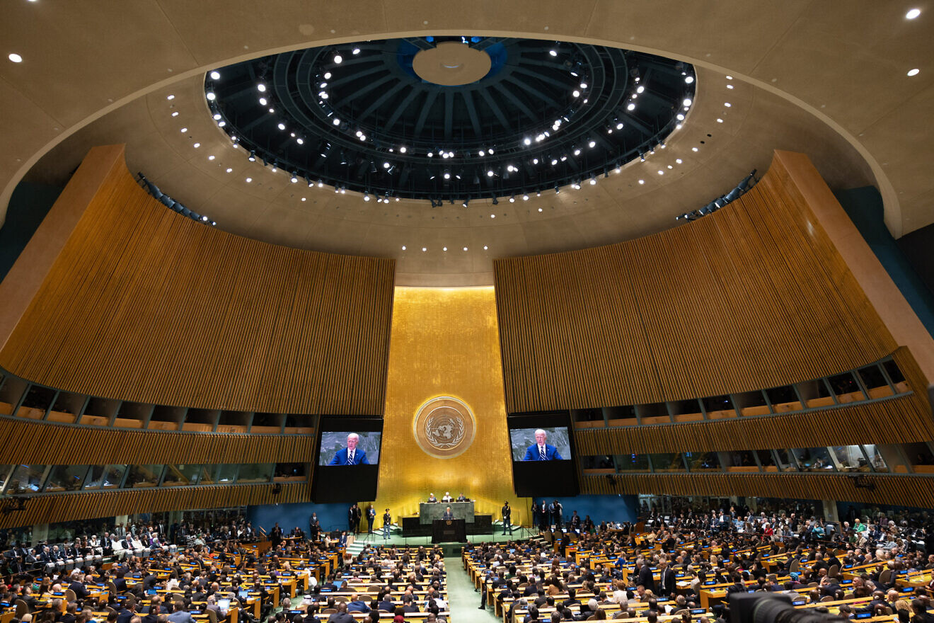 U.S. President Joe Biden addresses world leaders during the U.N. General Assembly at the headquarters of the United Nations in New York City on Sept. 24, 2024. Credit: Chuck Kennedy/U.S. State Department.