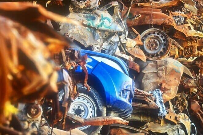“Cars,” part of an exhibition titled “Resilience and Reflection: An Artistic Response to October 7th,” showing in New York City from Sept. 12-26, 2024. Photo by Oren Cohen.