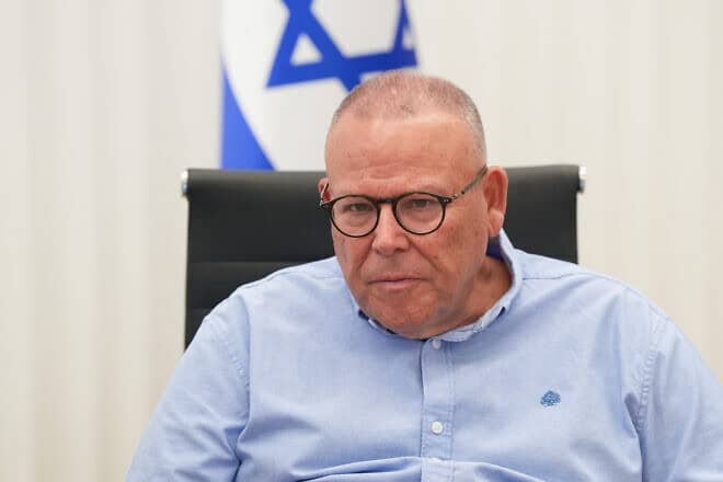 Histadrut labor federation head Arnon Bar-David visits Kiryat Shmona in the Galilee, June 27, 2024. Photo by Ayal Margolin/Flash90.