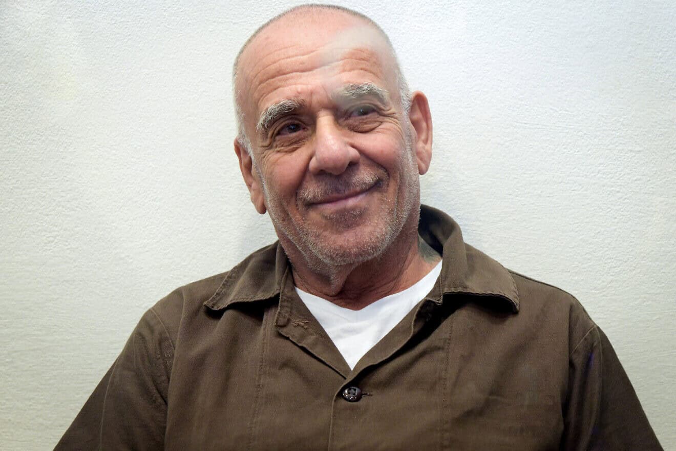 Moti Maman, 73, accused of visiting Iran twice and being in contact with Iranian intelligence agents, arrives at a Beersheva court for a hearing, Sept. 19, 2024. Photo by Dudu Greenspan/Flash90.