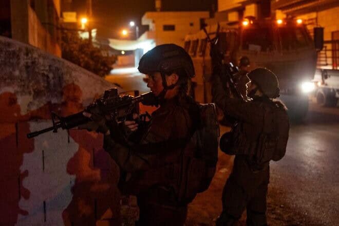 Israeli forces during an overnight operation in Nablus in Samaria, Sept. 2024. Credit: IDF.